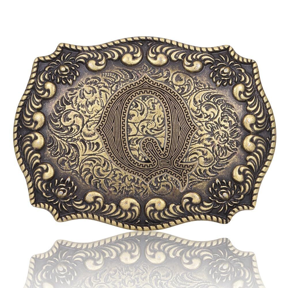 6789 Belt Buckles Western Cowboy Initial Letters ABCDJMR Texas Rodeo Belt
